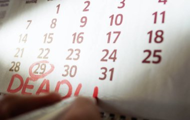 Masaüstü takvim, işareti işaretler işaretler.