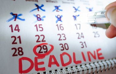 Masaüstü takvim, işareti işaretler işaretler.