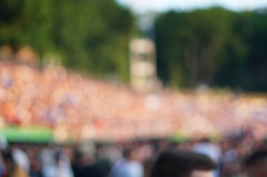 Bulanık arka plan: seyirci, müzik showbiz konsepti ile konser Bokeh aydınlatma