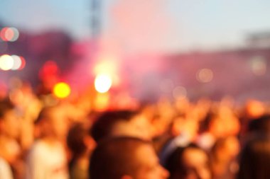 Konser arka planı, el kaldırma, bulanık arka plan, güzel Bokeh canlı konseri