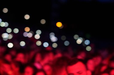 Konser arka planı, el kaldırma, bulanık arka plan, güzel Bokeh canlı konseri