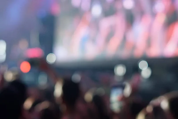 Concert background, hand up , blurry background, beautiful bokeh live concert — Stock Photo, Image