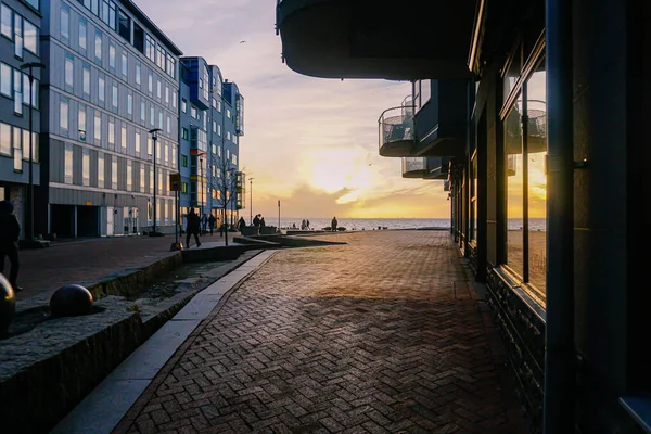 Straßenseite Blick Auf Berg Und Meer Hintergrund — Stockfoto