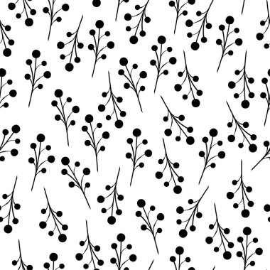 Çelenk siyah dallar ve twigs kırmızı çilek ile.