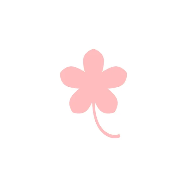Рожева плоска іконка квітки, що забувається — стоковий вектор