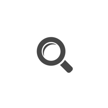 Beyaz izole asma ile siyah Büyüteç