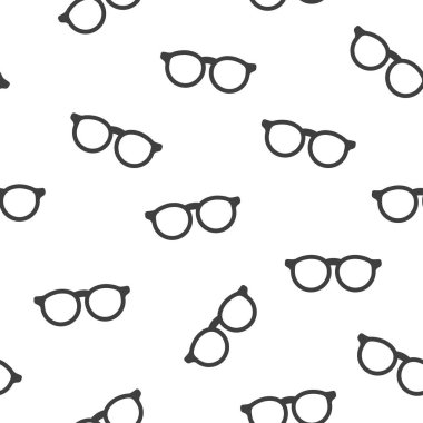 Siyah Hipster gözlük ile Seamless Modeli.