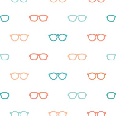 Dikişsiz desen renkli Hipster gözlüklü. Unisex güneş gözlüğü doku.