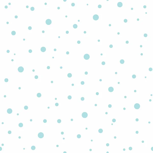 Modèle abstrait sans couture avec de petits cercles bleus et des points sur fond blanc. Kaléidoscope fond . — Image vectorielle