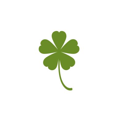 Yeşil çiçek simgesi. Beyaz izole. Vektör çizim. Eko stil.