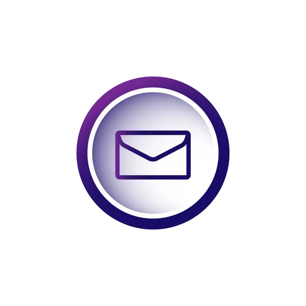 Flaches Buchstabensymbol in violettem Kreis. lila Symbol isoliert auf weiß. Vektorillustration. — Stockvektor