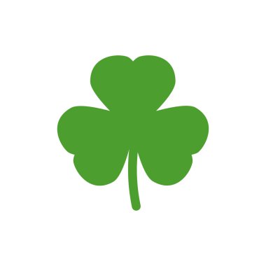 Yeşil Yonca çizimi beyaza izole edilmiş. Yonca üç yaprak çiçeği. Aziz Patrick Günü vektörü. İrlanda sembolü.