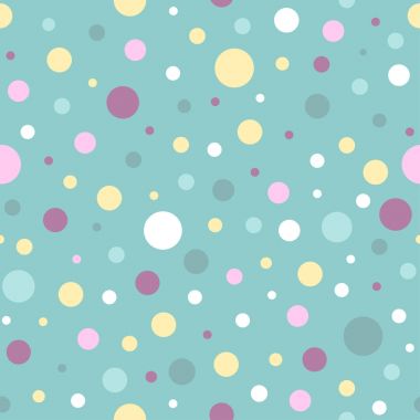 Dikişsiz soyut desen çevrelerin farklı renkler ve turkuaz arka plan boyutu. Kaleydoskop arka plan. Dekoratif duvar kağıdı, baskı için iyi. Vektör çizim. Sarı ve mavi