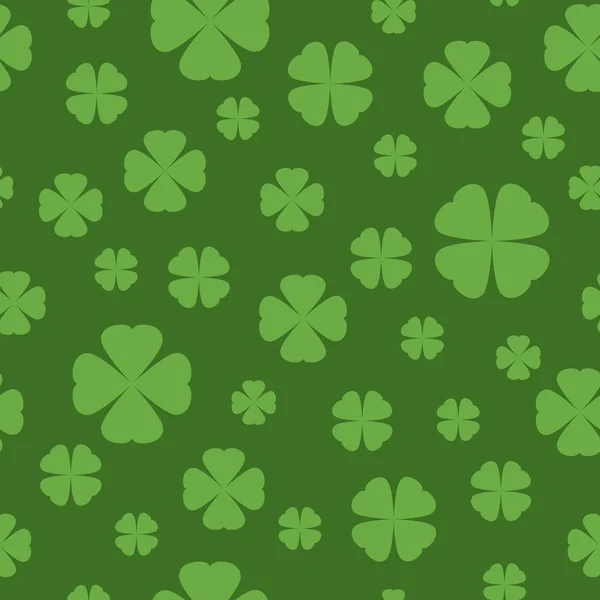 Шемрок Безшовного Фону Легкої Зеленої Травинок Зеленому Тлі Санкт Патріка — стоковий вектор