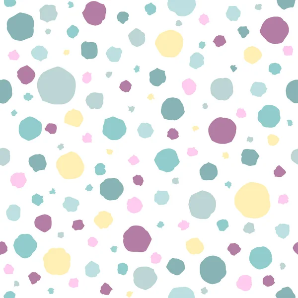 Seamless Abstract Pattern Shabby Spots Bubbles Different Colors Kaleidoscope Background — Stock Vector