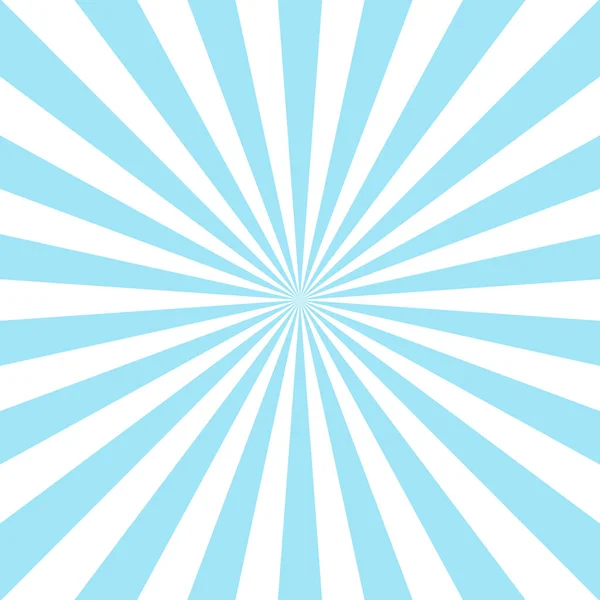 日光の抽象的な背景 パウダー ブルーと白の色は 背景をバーストしました ベクトルの図 太陽ビーム光線サンバースト パターン背景 レトロな明るい背景 — ストックベクタ