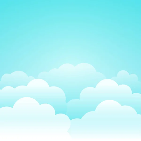 Fondo de nubes. Ilustración de vector. 10 EPS. Cartelera. Fondo de cielo brillante. Nubes azules y blancas — Vector de stock