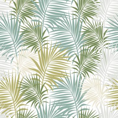 Palmiye dalları farklı yeşil renk tonları ile Seamless Modeli.