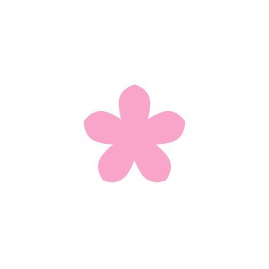 Unutma çiçek pembe düz simgesi. Beyaz izole. Vektör çizim. Eko stil.