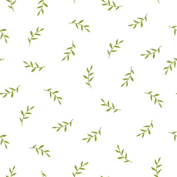 草の少し明るい緑の刃を持つシームレス花柄白地に花柄のテクスチャ. — ストックベクタ