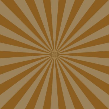 Güneş ışığı arka plan. Kahverengi renk arka plan patladı. Vektör çizim. Sun ray sunburst ışınla