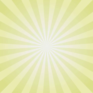 Güneş ışığı arka plan. Sarı ve beyaz renk arka plan patladı. Vektör çizim. Güneş ışını ray