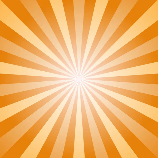 Sunlight abstract background. Orange and gold color burst background. Vector illustration. Sun beam ray — Stock Vector