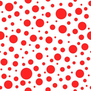 Büyük daireler ve nokta kırmızı renk ile Dikişsiz soyut desen.
