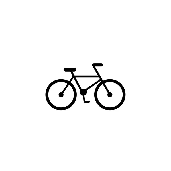 Значок велосипеда. Пиктограмма плоского велосипеда изолирована на белом. Векторная иллюстрация. Эко-транспортный символ . — стоковый вектор