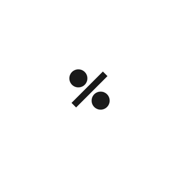Schwarzes Prozent-Symbol isoliert auf weiß. Verkaufsschild. Prozentsatz, WG-Ikone. — Stockvektor