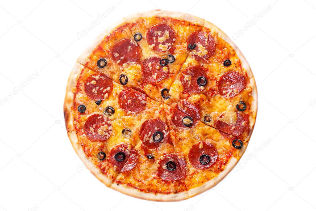 pizza isolated white