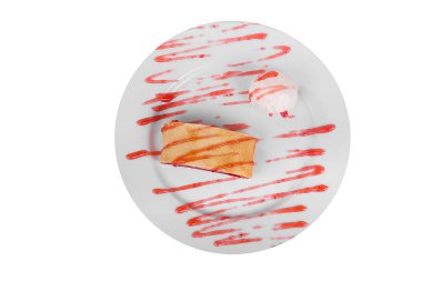 Berry pasta dondurma izole beyaz ile