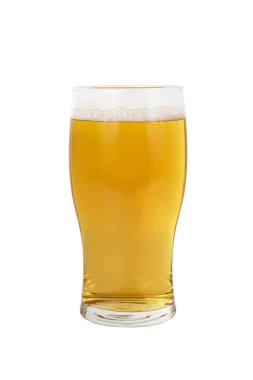 Bir bardak izole edilmiş beyaz bira.