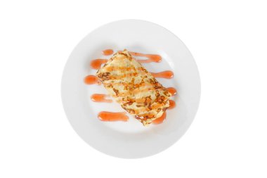 Tepesi, izole berry ile doldurulmuş krep