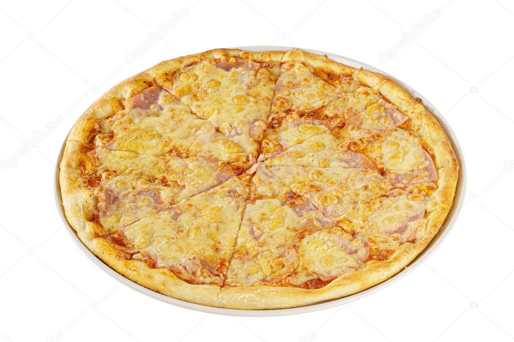 pizza isolated white