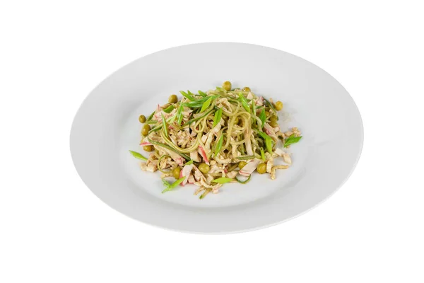 Mantar ve beyaz et izole salatası — Stok fotoğraf
