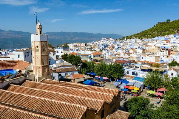 Die blaue stadt chefchaouen marokko — Stockfoto