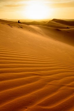 Erg African, Sahara, Fas güneş doğarken