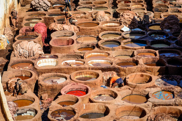 Tanneries in Fez, Morocco