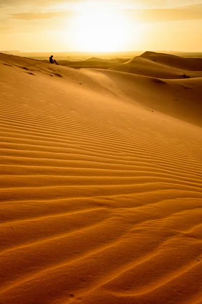 Erg African, Sahara, Fas güneş doğarken