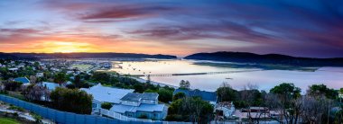 sunrise, Güney Afrika, Knysna lagün Panoraması