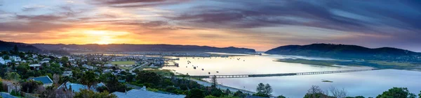 sunrise, Güney Afrika, Knysna lagün Panoraması