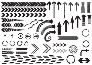 Beyaz arka plan üzerinde siyah ok ayarla