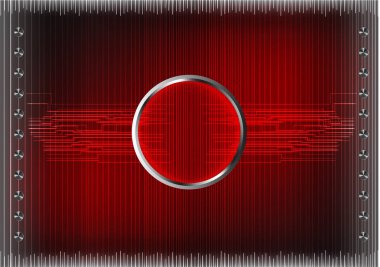 Kırmızı bir arka plan üzerinde çizgiler kümesi