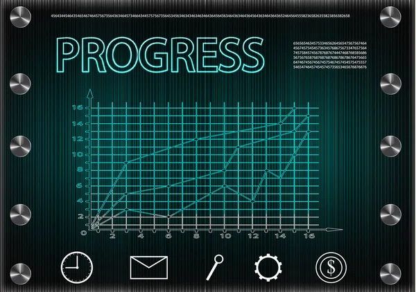 在一个黑暗的背景字"进步" — 图库矢量图片