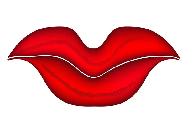 Red lips icon — Stock Vector