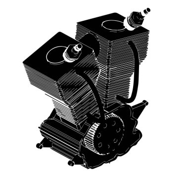 beyaz zemin üzerinde motor