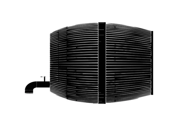 白色背景上的黑色桶 — 图库矢量图片