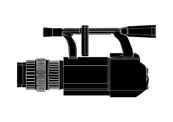 Cámara sobre fondo blanco — Vector de stock