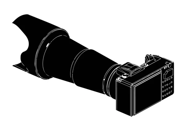 Камера на білому тлі — стоковий вектор